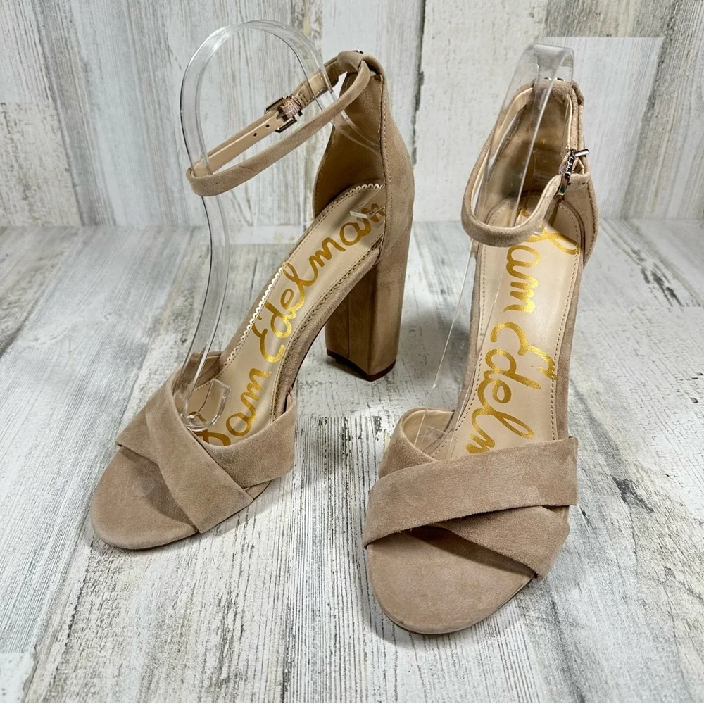 New Sam Edelman Yancy Ankle Strap Sandal in Oatmeal #281